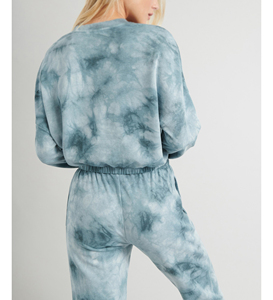 Women <b>Tie</b> Dye Hooded Tracksuit Set Full Length Sweatpants With Side Pockets Casual Spring Wear Drawstring Closure - Product Image 4