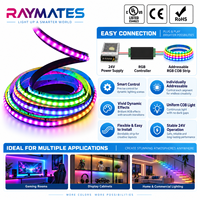 Bande LED adressable WS2811 SPI RGB IC 24V 720 LED/m 12mm avec garantie de 3 ans pour éclairage d'affichage intelligent KTV/Bar/Club