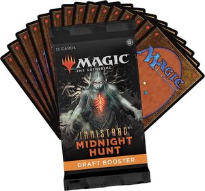 Cartas de Juego Magic: The Gathering Innistrad: Caza de Medianoche Caja de Sobres de Draft Booster |   36 Paquetes (540 Tarjetas) - Product Image 3