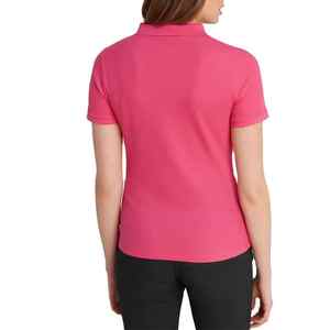 Women Custom Polo Shirt Plain Short Sleeve Collar Tee Breathable <b>Stretch</b> Casual Sports Uniform For Women - Product Image 3