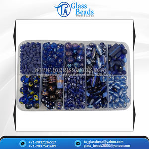 Top Quality TAGB <b>Blue</b> Crystal Lampwork & Glass Beads Set for DIY Bracelet Pendant <b>Necklace</b> Making Supplies - Product Image 2