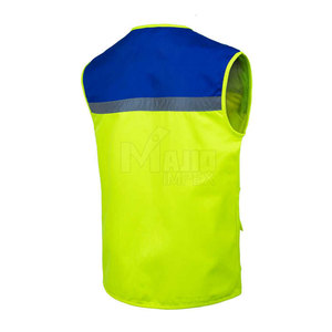 Gilet de sécurité haute visibilité réfléchissant pour les travailleurs du bâtiment, respirant, grande taille, en polyester, personnalisable - Product Image 2