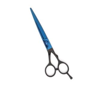 Ciseaux de coiffure professionnels, lame en acier inoxydable, manche en plastique noir, manche long, pour droitiers, pour salon de coiffure - Product Image 4