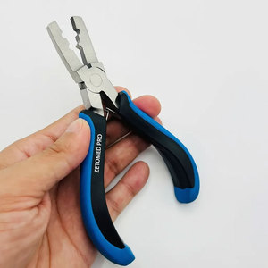 Pince multifonction en acier inoxydable avec logo personnalisé, outils pour extensions de cheveux, pince à micro-perles avec fonction de broyage - Product Image 1