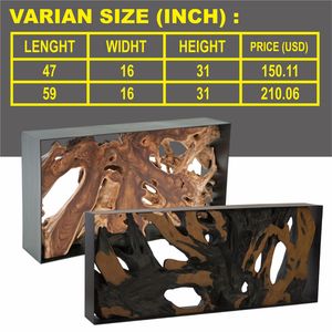 TEAK ROOT CONSOLE IRON FRAME - Product Image 3
