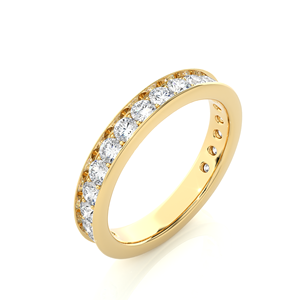 Elegante Anillo de Diamantes Naturales de Corte Redondo en 19 Piezas, Anillo de Diamantes de Oro de 18K Personalizado para Boda y Aniversario para Mujer - Product Image 4