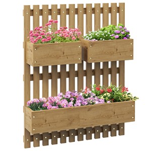 Jardinera de Pared de Madera Hecha a Mano - Decoración Rústica para el Hogar - Venta Directa al por Mayor - Product Image 4
