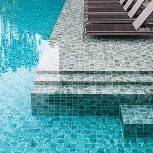 Sukabumi Natural Zeolite <b>Pool</b> Stone Tiles Green From Indonesia-Anti-Slip Swimming <b>Pool</b> Tiles - Product Image 1