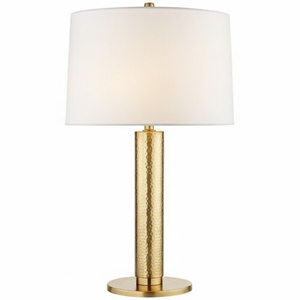 Lámpara de Mesa de Diseño de Lujo, Hecha a Mano en Cerámica con Acabado en Bronce y Pantalla de Lino Color Avena, Iluminación Moderna para el Hogar - Product Image 6