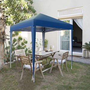 Tenda Pop-up Pratica Blu 2 X 2m, Impermeabile, Design Pieghevole ad Angolo Retto - Product Image 1