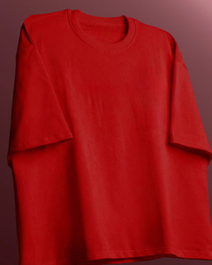 Men 100% Cotton Oversize Summer Leisure T-Shirt Crew Neck Casual Breathable Short Sleeve Casual Regular Fit Red Printed <b>Tee</b> - Product Image 3