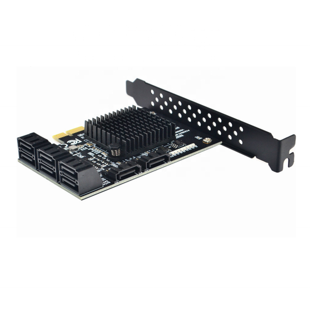 ASMedia ASM1166 8-Port for SATA 3.0 Expansion Card PCI-E GEN3 4X 6G PCIe SATA3.0 Hard Drive 4X 8-Port for SATA 3.0 in Stock