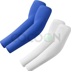 Manguito de compresión para brazo de béisbol personalizado, transpirable, con absorción de humedad, para exteriores, sublimado, protección UPF 50+, de poliéster y elastano, unisex - Product Image 5