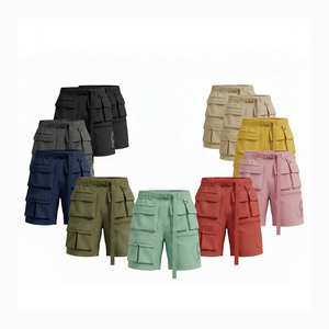 Pantalones Cortos Resistentes Personalizados de Talla Grande, Lona Lisa 100% Algodón, Ecológicos, de Secado Rápido, Transpirables, Ligeros, 240g, con Múltiples Bolsillos - Product Image 1