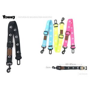 Cinturón de Seguridad para Mascotas Yommy, Ajustable de 60-85 cm, con Diseño de Huellas de Patas para Perros - Product Image 1