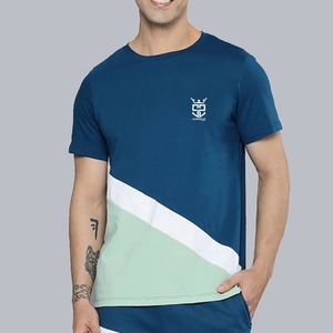 Conjunto de camiseta y pantalones cortos de algodón con diseño de logotipo personalizado, transpirable, de dos piezas, para venta en línea. - Product Image 2