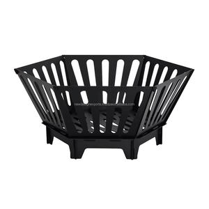 Brasero de Metal con Pantalla Antichispas, Negro, Diseño Perforado, Brasero Redondo para Exteriores con Soporte A7 - Product Image 6