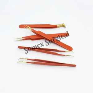 Pince à épiler pointue pour extensions de cils, étiquette personnalisée, vente en gros - Product Image 3