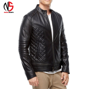 High Quality Men's Cowhide Genuine Leather Waterproof Breathable <b>Mandarin</b> <b>Collar</b> Winter Fashion <b>Jacket</b> New Design Best Price - Product Image 3