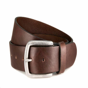 Ceinture décontractée en cuir de vachette marron de luxe, best-seller, prix de gros, pour hommes, avec boucle à ardillon en alliage réglable - Product Image 2