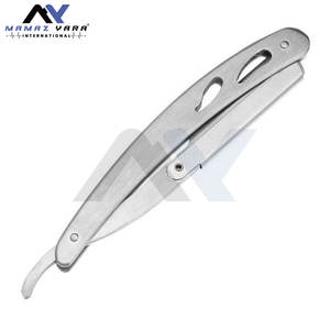 Rasoir droit manuel professionnel pour barbier |   Couteau à raser pliable en acier inoxydable, rasoir à lame droite pour salon - Product Image 3