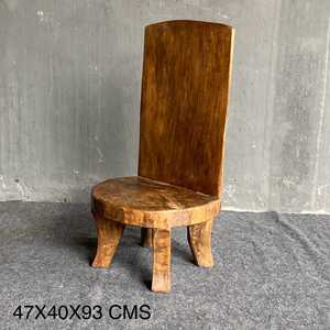 Indian Naga Tribal Wooden <b>Chair</b> Hand Carved Antique <b>Rustic</b> Hotel Interior Furniture Mix Match 1 Container - Product Image 2