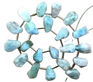 Colección de piedras preciosas de Larimar azul Natural de 21 piezas, forma desigual suelta, estilo de joyería áspera, corte al por mayor - Product Image 1