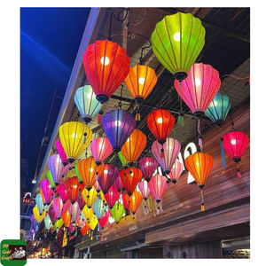 Farol de Seda Colorido con Marco de Bambú para Decoración del Festival Tet de Hoi An, Vietnam, para Compradores Mayoristas - Product Image 4