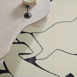 Tapis en laine tufté à la main de luxe sur mesure, design contemporain irrégulier, tapis moderne pour intérieurs de maison et de bureau - Product Image 2