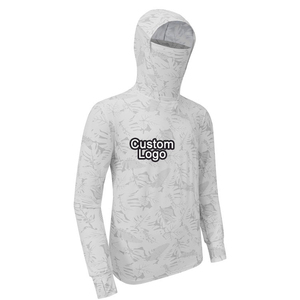 Chemises de pêche à protection UV, vêtements de pêche à manches longues, design personnalisé, masque intégré, sweat à capuche de pêche à séchage rapide avec masque facial - Product Image 6