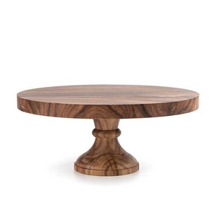 Luxury Brown Wooden Cake Stand With Hand Finished Craftsmanship For Wedding And Anniversary Cake Setup - Product Image 3