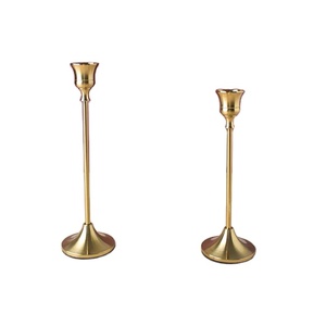 Hot Product Creative Light Living Room Decoration Candle Holder Metal in <b>Brass</b> Hot Selling Fancy Candle Making Stand - Product Image 1