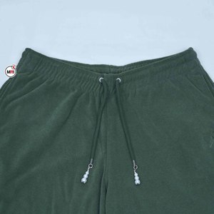 Pantalon de survêtement vert pour homme, design et logo personnalisés, taille élastique avec cordon de serrage, décontracté, mi-lourd, tricoté, pour l'automne, avec service OEM - Product Image 3