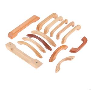 Ensemble de poignées de meubles en bois, finition naturelle, design moderne, décoration d'armoires de cuisine, légères, faites à la main, utilisation intérieure/extérieure, durables - Product Image 1
