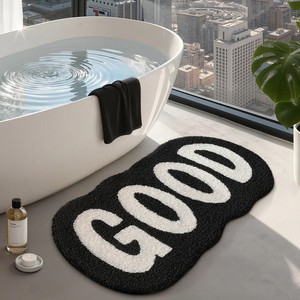 Tapis de bain en coton tufté à motif imprimé, antidérapant avec dos en caoutchouc, forme originale, pour usage domestique, épais et doux, couleur et taille personnalisables - Product Image 5