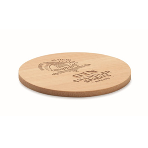 Wholesale Round Natural Wood Coaster Eco-Friendly Custom Laser Engraved Logo Wood Cup <b>Mat</b> Drink Coaster for <b>Table</b> Bar Cafe <b>Mat</b> - Product Image 1