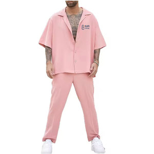Best Quality Lightweight Regular Fit Men Summer Tracksuits for Casual Routine and Outdoor Use Streetwear Solid Printed - Product Image 1