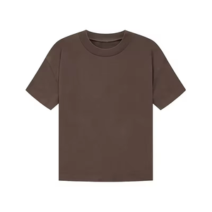 T-shirt noir à manches courtes pour homme, 100 % coton, coupe classique, col rond, décontracté, couleur unie, jersey tricoté, teint uni - Product Image 6