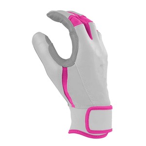 Guantes de Bateo ELIXE SPORTS ES-3851 Rosa y Gris de Cuero PU con Acolchado y Cierre de Velcro, Unisex para Adultos, Ambidiestros, para Entrenamiento - Product Image 2