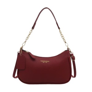 Bolso Bandolera Simple de Color Sólido, Versátil y Moderno para Mujer, Forro de PU Impermeable y Duradero con Cierre de Cremallera - Product Image 1