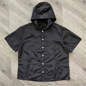 Conjunto de Chaqueta Corta con Capucha y Pantalones Cortos para Hombre, Personalizado al por Mayor, con Bordado en Lona, Impermeable, Deportivo, Casual para Exteriores - Product Image 5