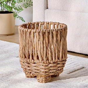 Offre Spéciale Actuelle : Trio de Supports à Plantes d'Intérieur Bohèmes Décoratifs et Élégants en Papier Tressé à la Main avec Pieds en Bois pour Jardin OEM ODM - Product Image 5