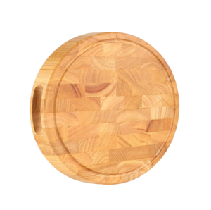 Planche à découper en bois massif à grain rond épais, bloc de boucher, plateau de service pour charcuterie, fabriqué au Vietnam - Product Image 1