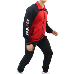 Ropa deportiva con logotipo personalizado, chándal de poliéster para hombre con cremallera, sublimación de calentamiento para hombre, conjunto de chándal de dos piezas para gimnasio para hombre y mujer - Product Image 1