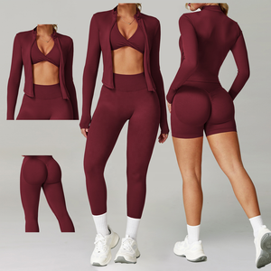 Women's Light Blue 2 Piece Yoga Set Racerback Full Sleeve High Waist <b>Leggings</b> Anti-Wrinkle Leopard Print Sportwear - Product Image 1