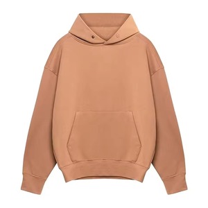 Vente en gros ODM Sweat à capuche unisexe en jersey de coton mélangé 500 g/m² à motif uni, coupe-vent, écologique, qualité supérieure - Product Image 5