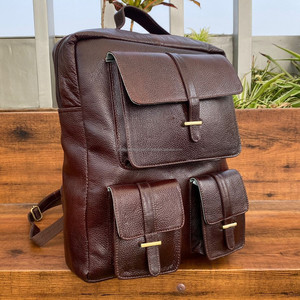 Wholesale Full Grain Leather Laptop School <b>Bags</b> Fashion Genuine Leather Travel Backpack <b>for</b> <b>Men</b> & Women College Student Backpack - Product Image 3