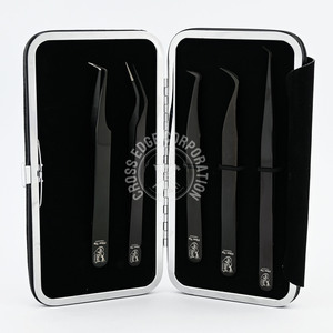 Stainless Steel Lash Tweezers for Eyelash Extensions Volume Tip Isolation No-Slip Grip Classic Lashes Customizable Private Label - Product Image 6