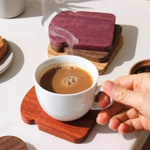 Juego de Posavasos de Madera con Forma de Pan, Diseño de Tostada, para Bebidas, de Madera de Nogal Maciza, para Tazas de Café, Decoración de Mesa - Product Image 6