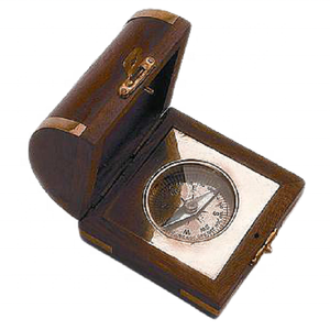 Style nautique boussole montre Portable lumineux en laiton antique montre de poche affichage numérique voyage randonnée Camping guidage en plein air - Product Image 5